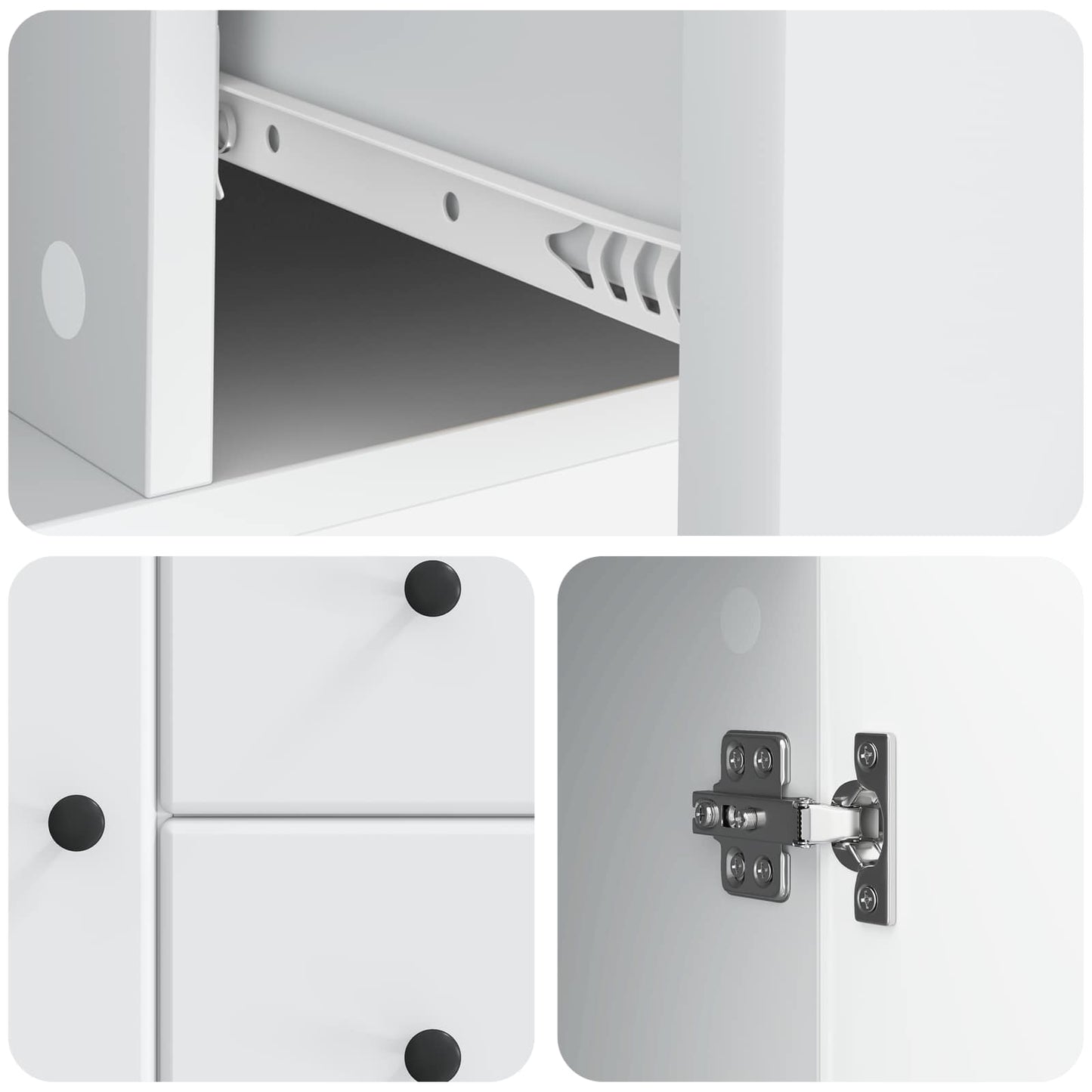 Dressoir met lade Wit 89 x 34,5 x 60 cm Bewerkt hout