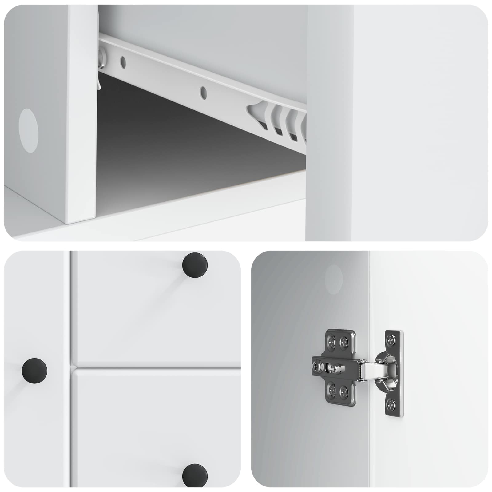 Dressoir met lade Wit 89 x 34,5 x 60 cm Bewerkt hout