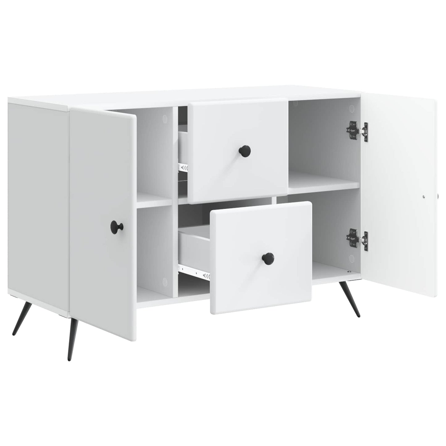 Dressoir met lade Wit 89 x 34,5 x 60 cm Bewerkt hout