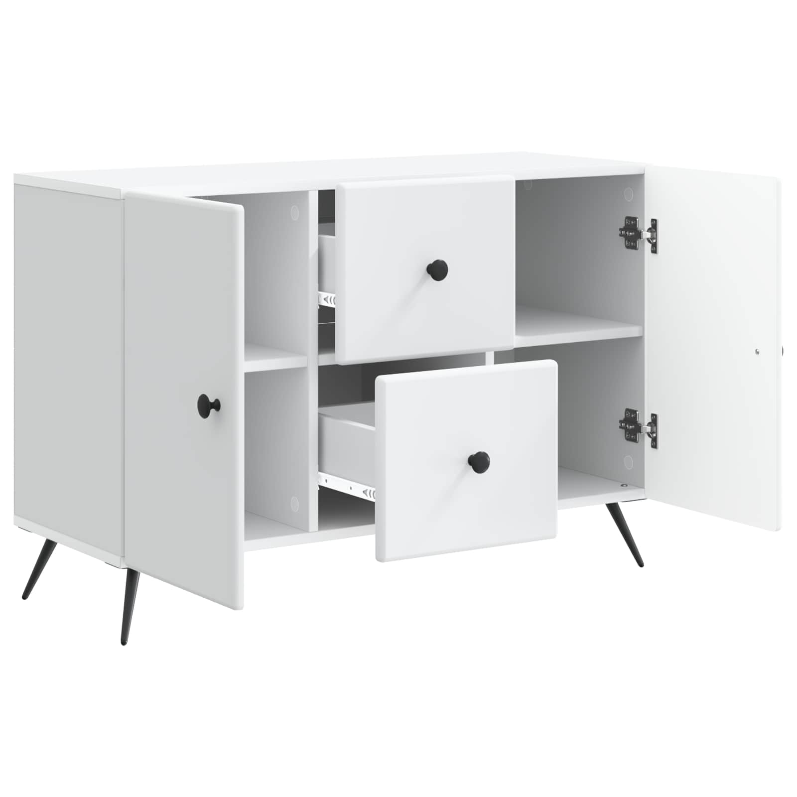 Dressoir met lade Wit 89 x 34,5 x 60 cm Bewerkt hout