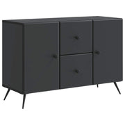 Dressoir 89x34.5x60 cm zwart bewerkt hout