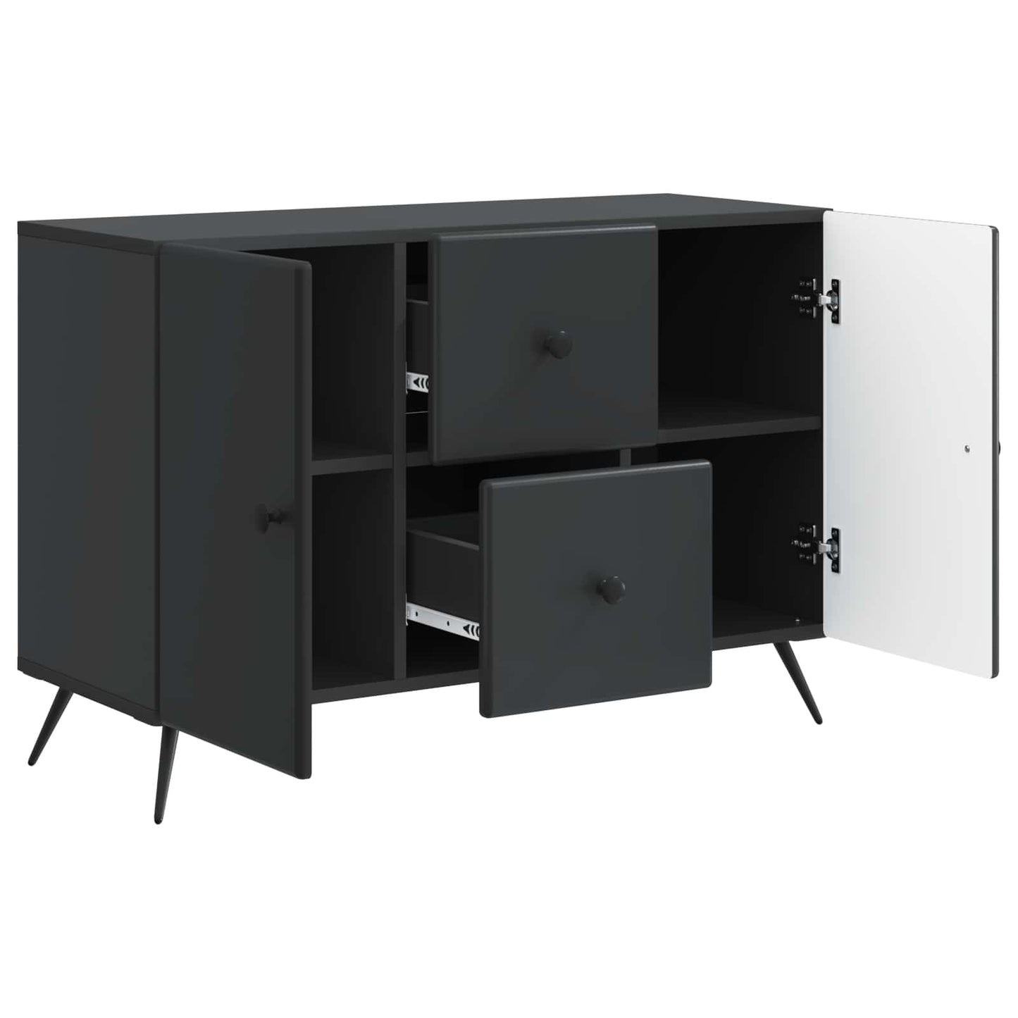 Dressoir met lade Zwart 89 x 34,5 x 60 cm Bewerkt hout