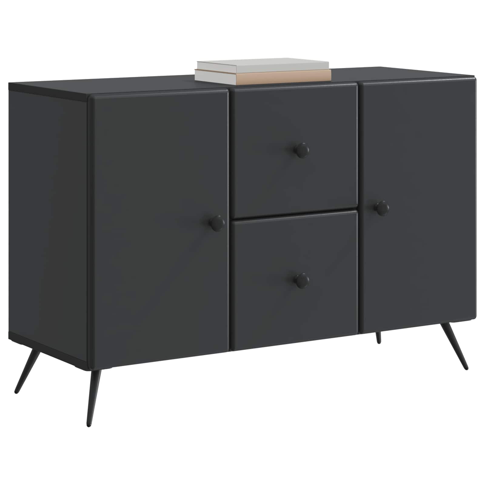Dressoir met lade Zwart 89 x 34,5 x 60 cm Bewerkt hout