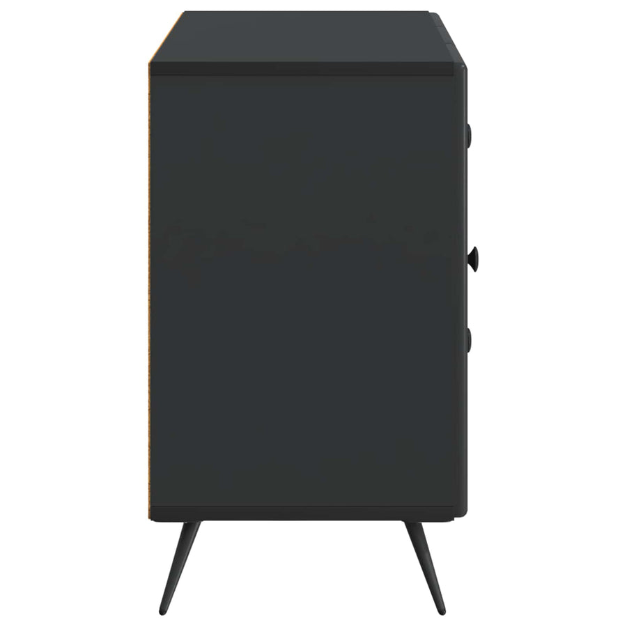 Dressoir met lade Zwart 89 x 34,5 x 60 cm Bewerkt hout