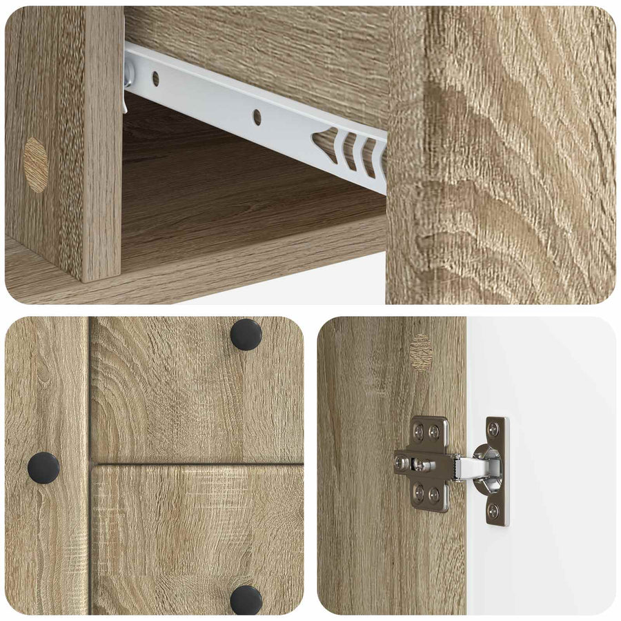 Dressoir met lade Sonoma Eiken 89 x 34,5 x 60 cm Bewerkt hout