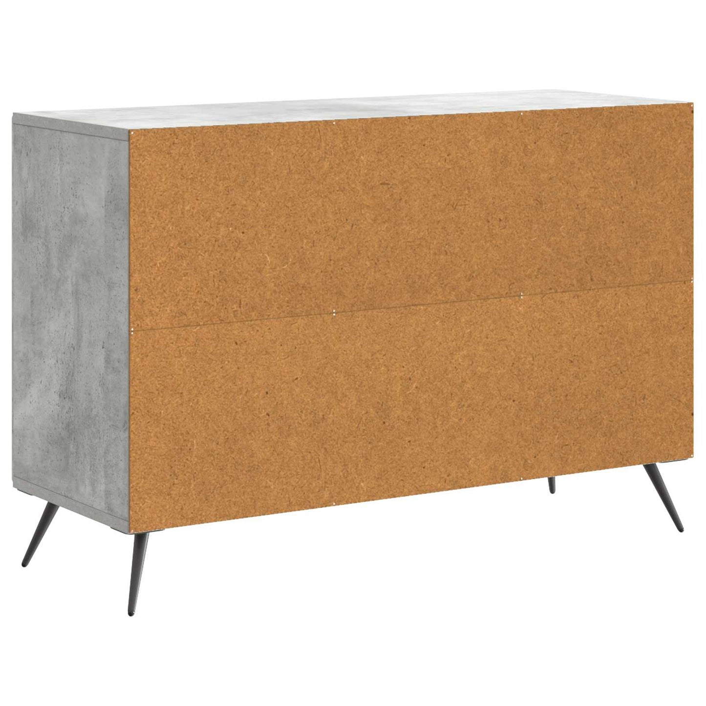 Dressoir met lade Betongrijs 89 x 34,5 x 60 cm Bewerkt hout