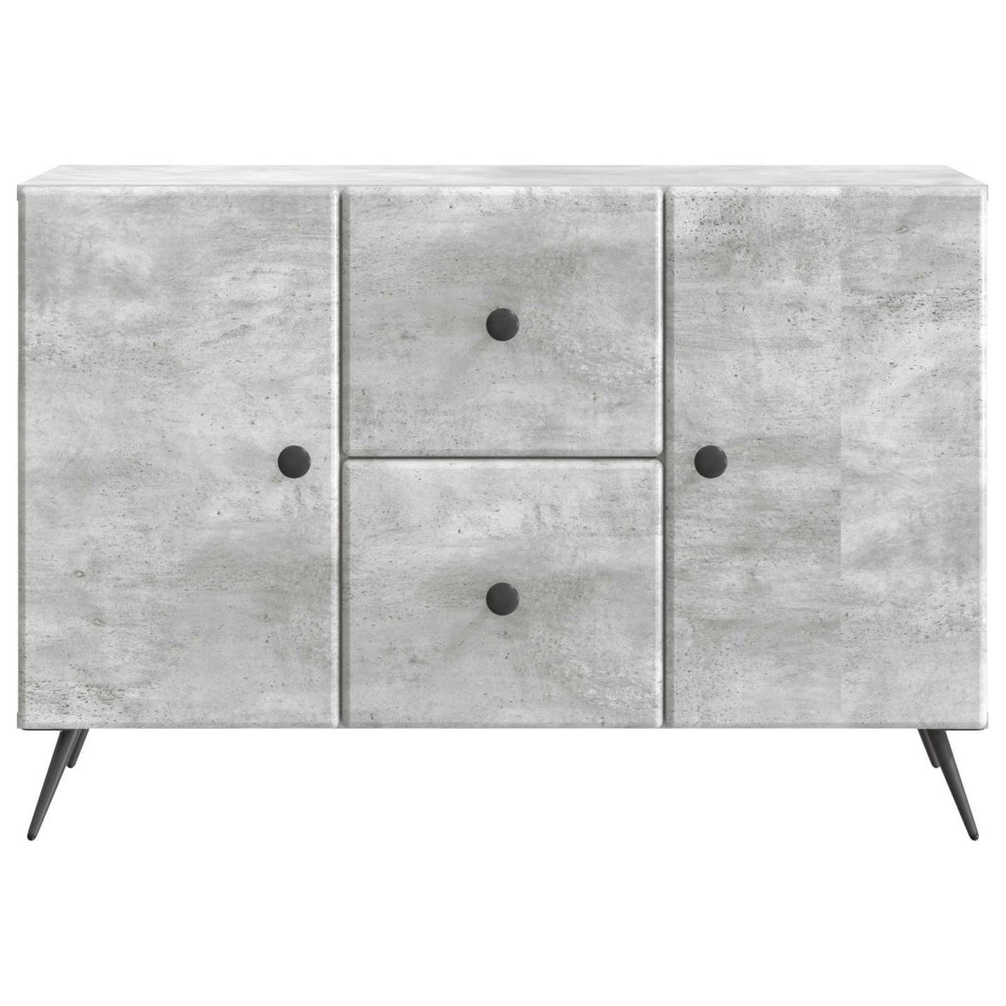 Dressoir met lade Betongrijs 89 x 34,5 x 60 cm Bewerkt hout