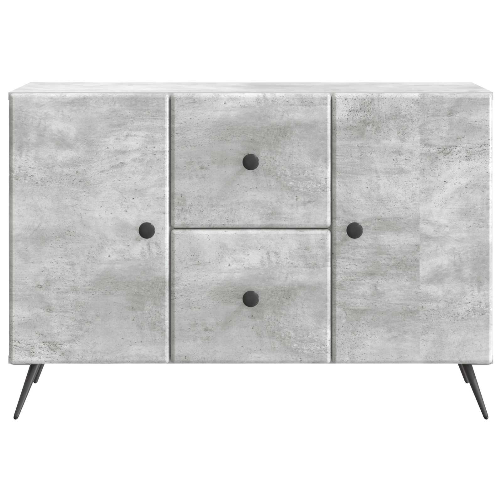 Dressoir met lade Betongrijs 89 x 34,5 x 60 cm Bewerkt hout