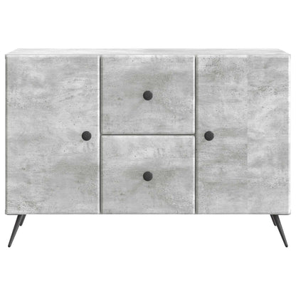 Dressoir met lade Betongrijs 89 x 34,5 x 60 cm Bewerkt hout
