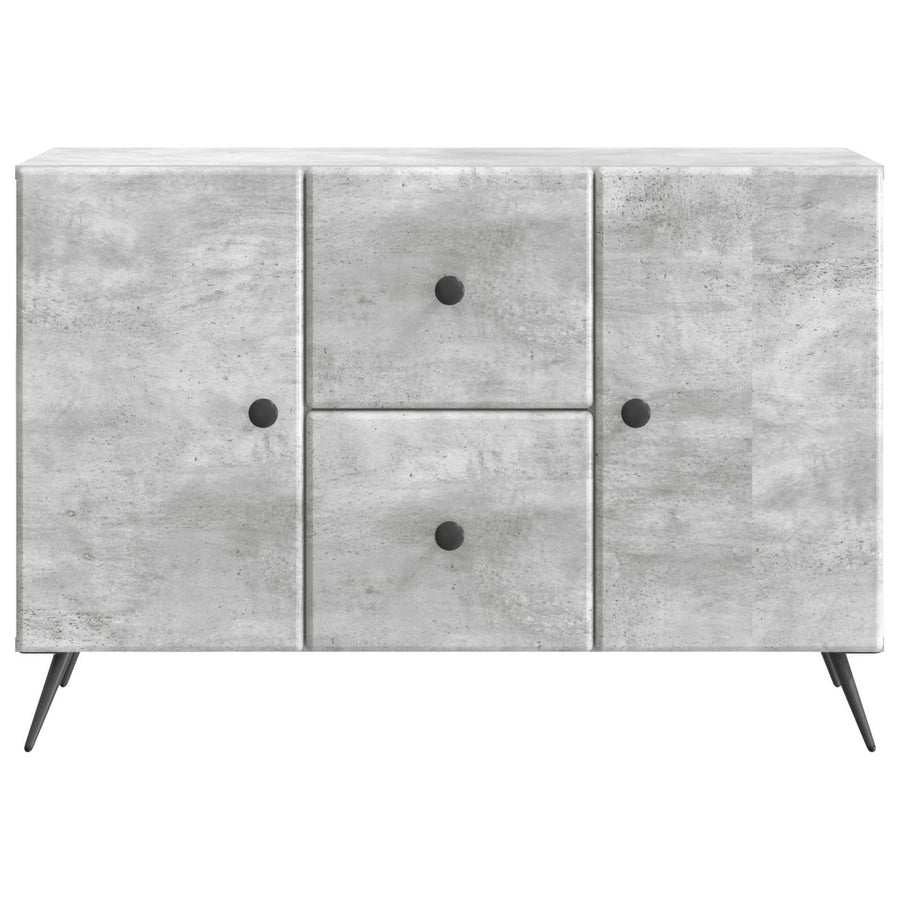 Dressoir met lade Betongrijs 89 x 34,5 x 60 cm Bewerkt hout
