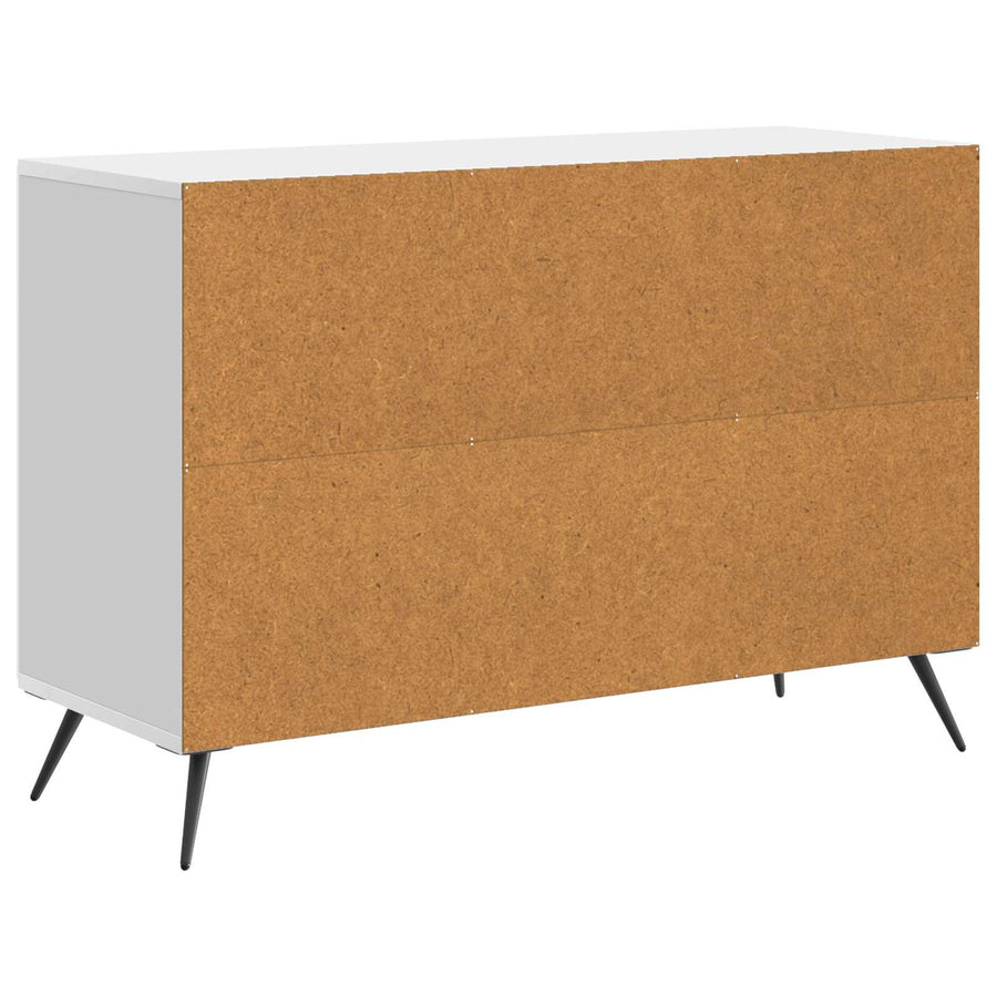 Dressoir met lade Hoogglans Wit 89 x 34,5 x 60 cm Bewerkt hout