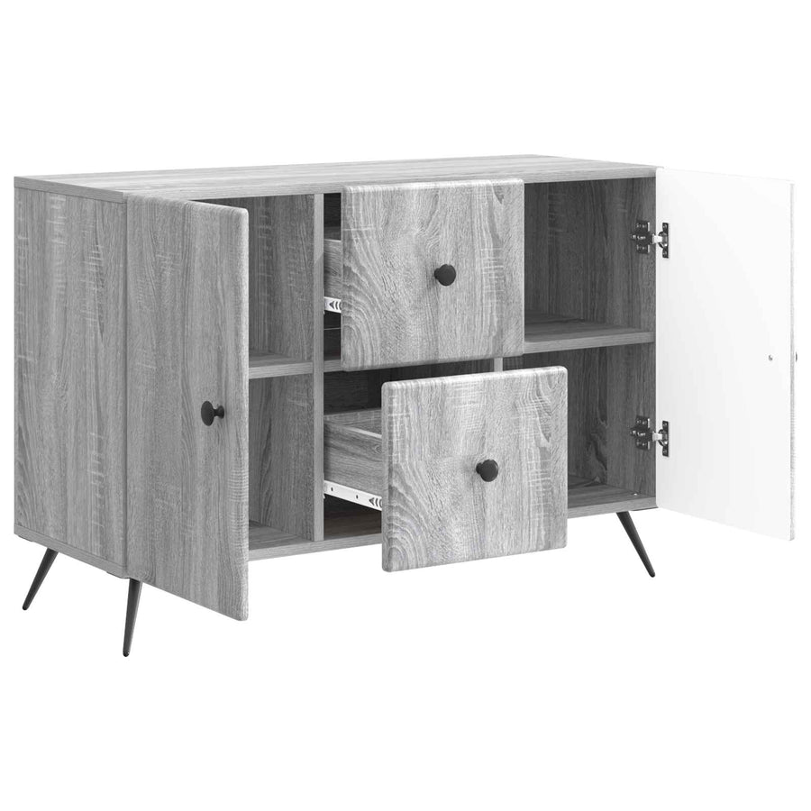 Dressoir met lade Grijs sonoma 89 x 34,5 x 60 cm Bewerkt hout
