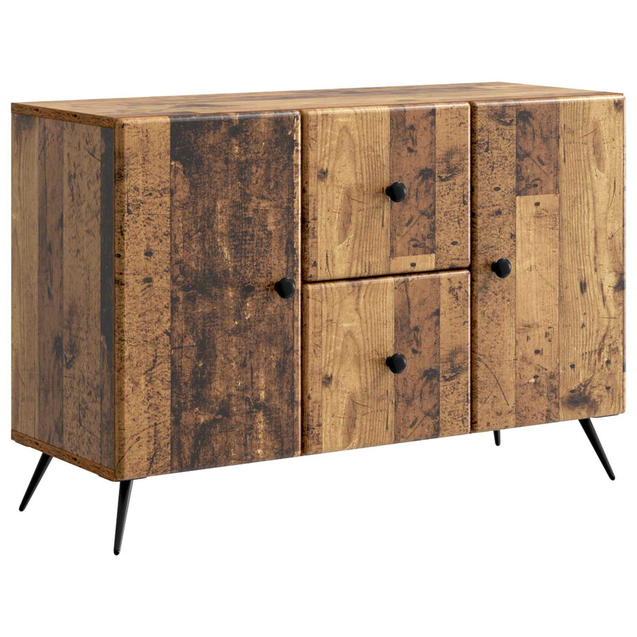 Dressoir met lade Oud hout 89 x 34,5 x 60 cm Bewerkt hout