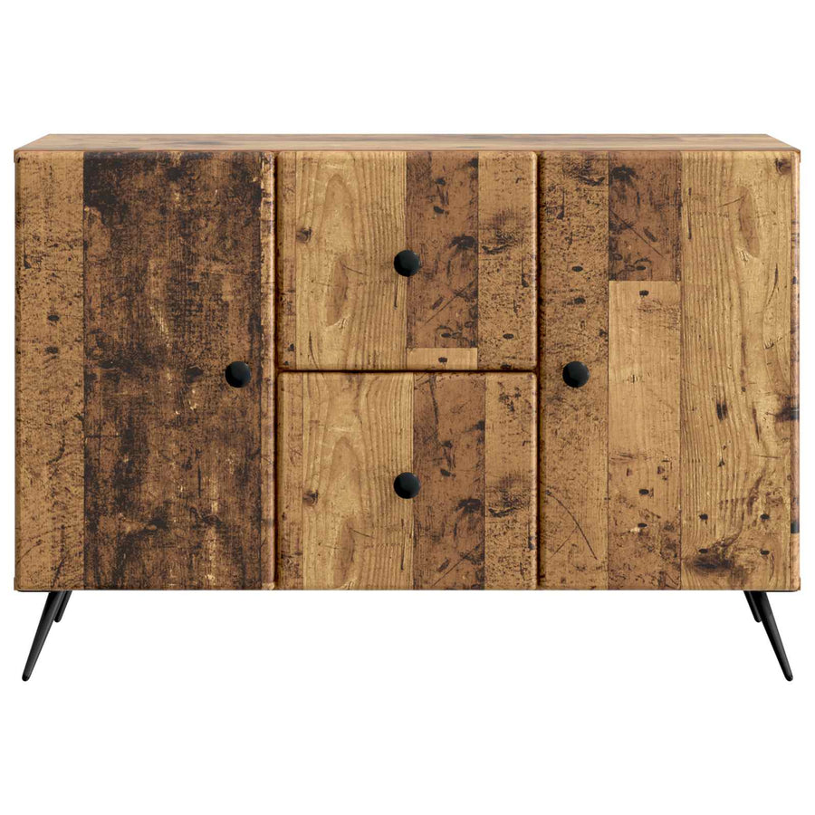 Dressoir met lade Oud hout 89 x 34,5 x 60 cm Bewerkt hout