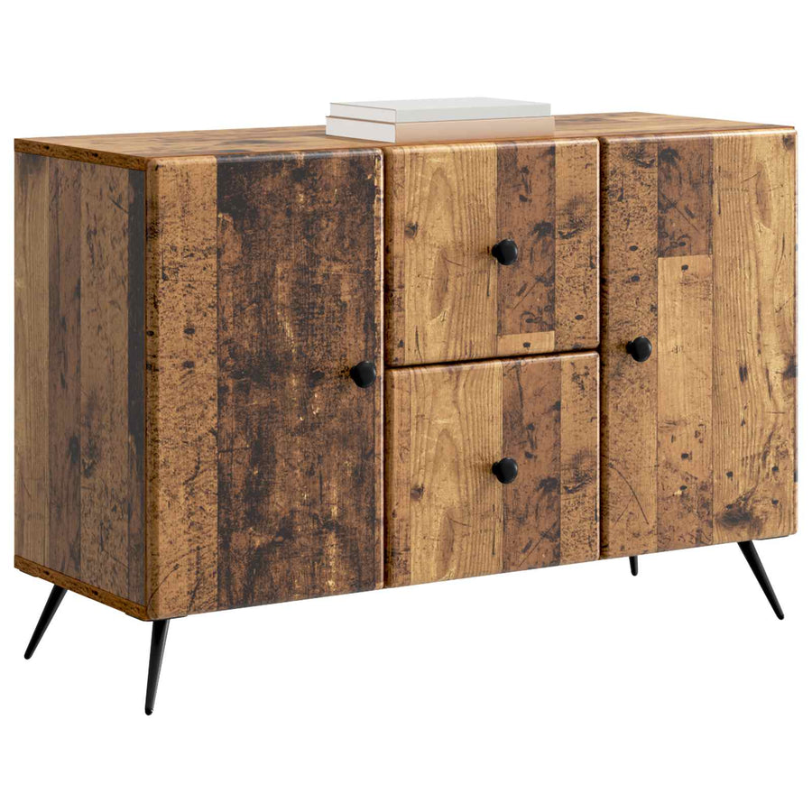 Dressoir met lade Oud hout 89 x 34,5 x 60 cm Bewerkt hout