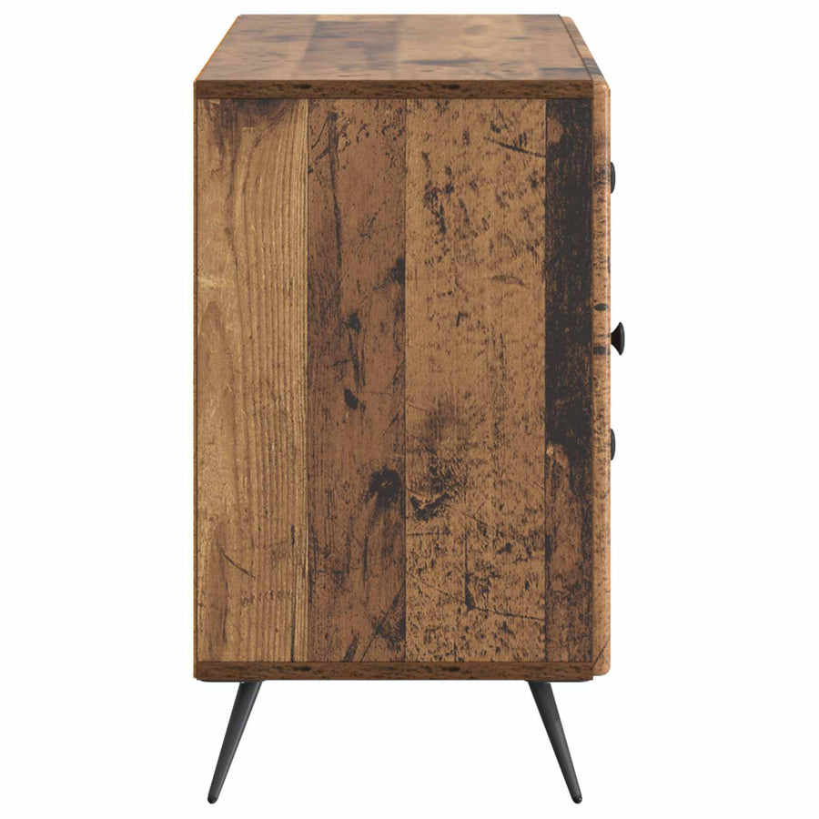 Dressoir met lade Oud hout 89 x 34,5 x 60 cm Bewerkt hout
