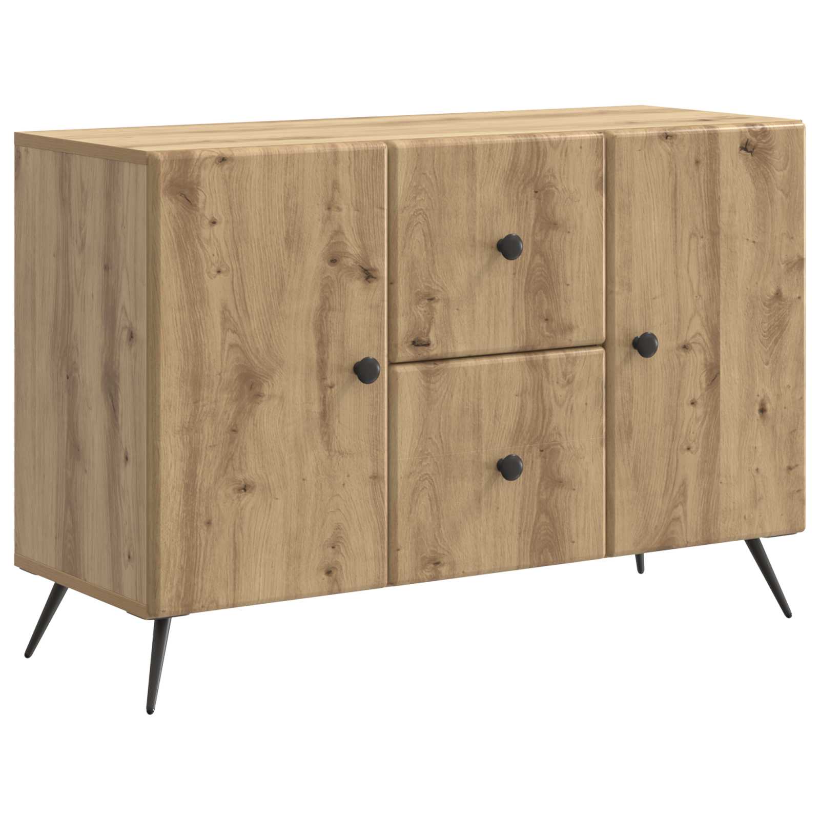 Dressoir Artisanaal eiken 89 x 34,5 x 60 cm Bewerkt hout