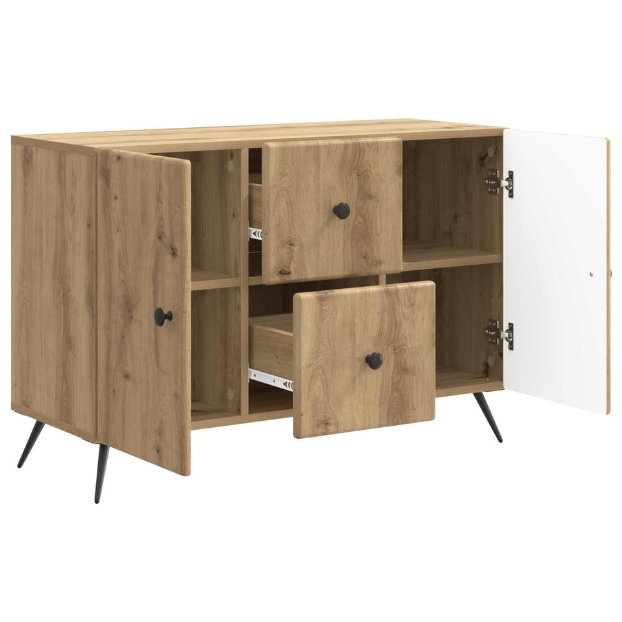 Dressoir Artisanaal eiken 89 x 34,5 x 60 cm Bewerkt hout