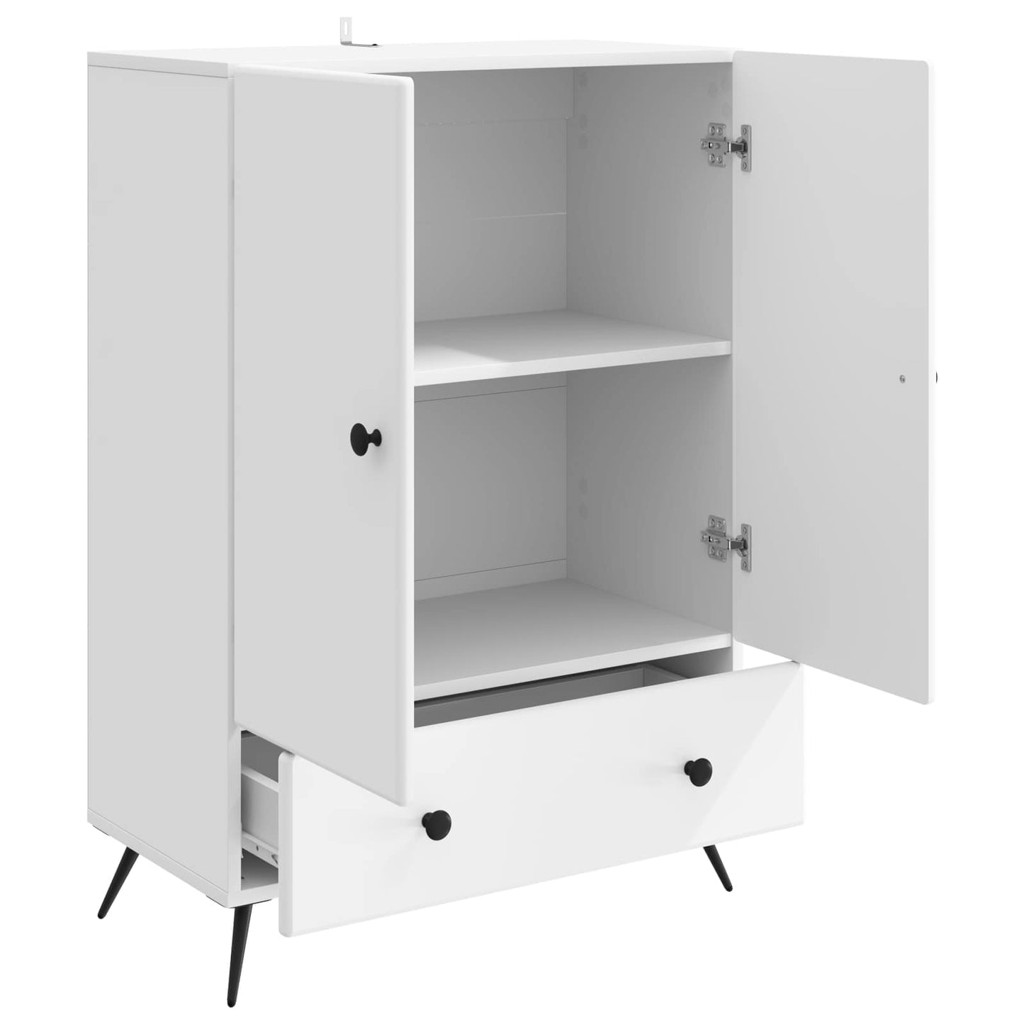 Dressoir met lade Wit 66 x 34,5 x 95 cm Bewerkt hout