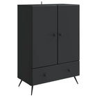 Sideboard with Drawer Black 66 x 34.5 x 95 cm Engineered Wood