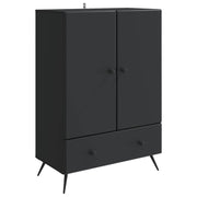 Dressoir 66x34.5x95 cm zwart bewerkt hout