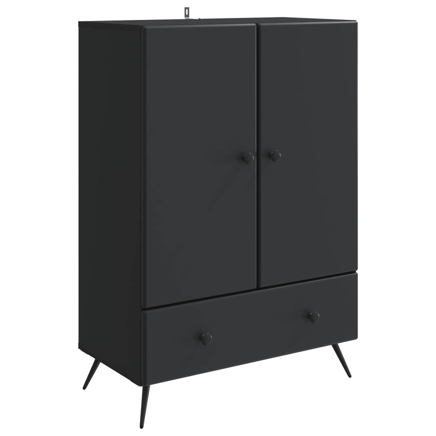 Dressoir met lade Zwart 66 x 34,5 x 95 cm Bewerkt hout