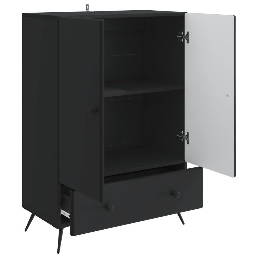 Dressoir met lade Zwart 66 x 34,5 x 95 cm Bewerkt hout