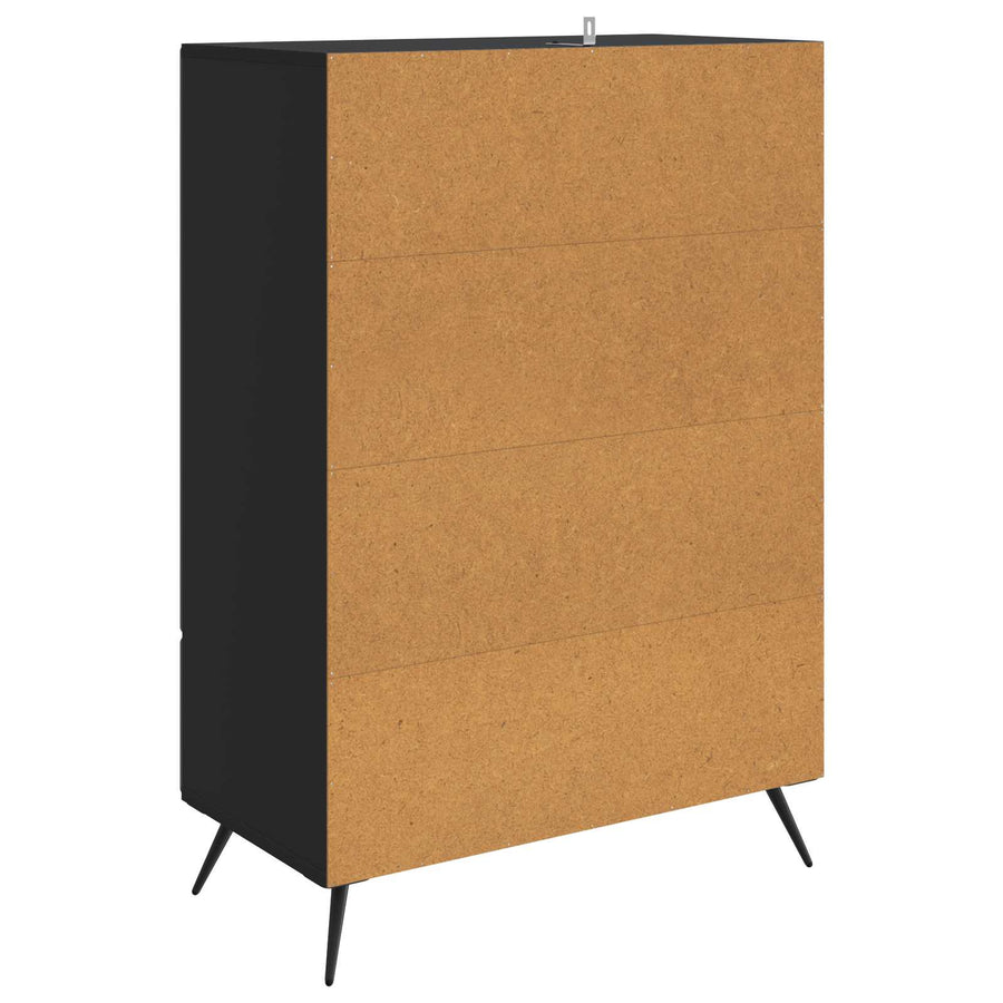 Dressoir met lade Zwart 66 x 34,5 x 95 cm Bewerkt hout