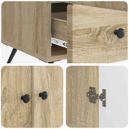 Dressoir met lade Sonoma Eiken 66 x 34,5 x 95 cm Bewerkt hout