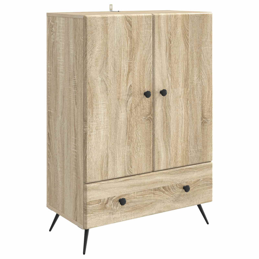 Dressoir met lade Sonoma Eiken 66 x 34,5 x 95 cm Bewerkt hout