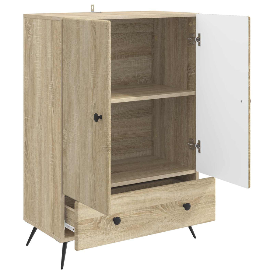 Dressoir met lade Sonoma Eiken 66 x 34,5 x 95 cm Bewerkt hout