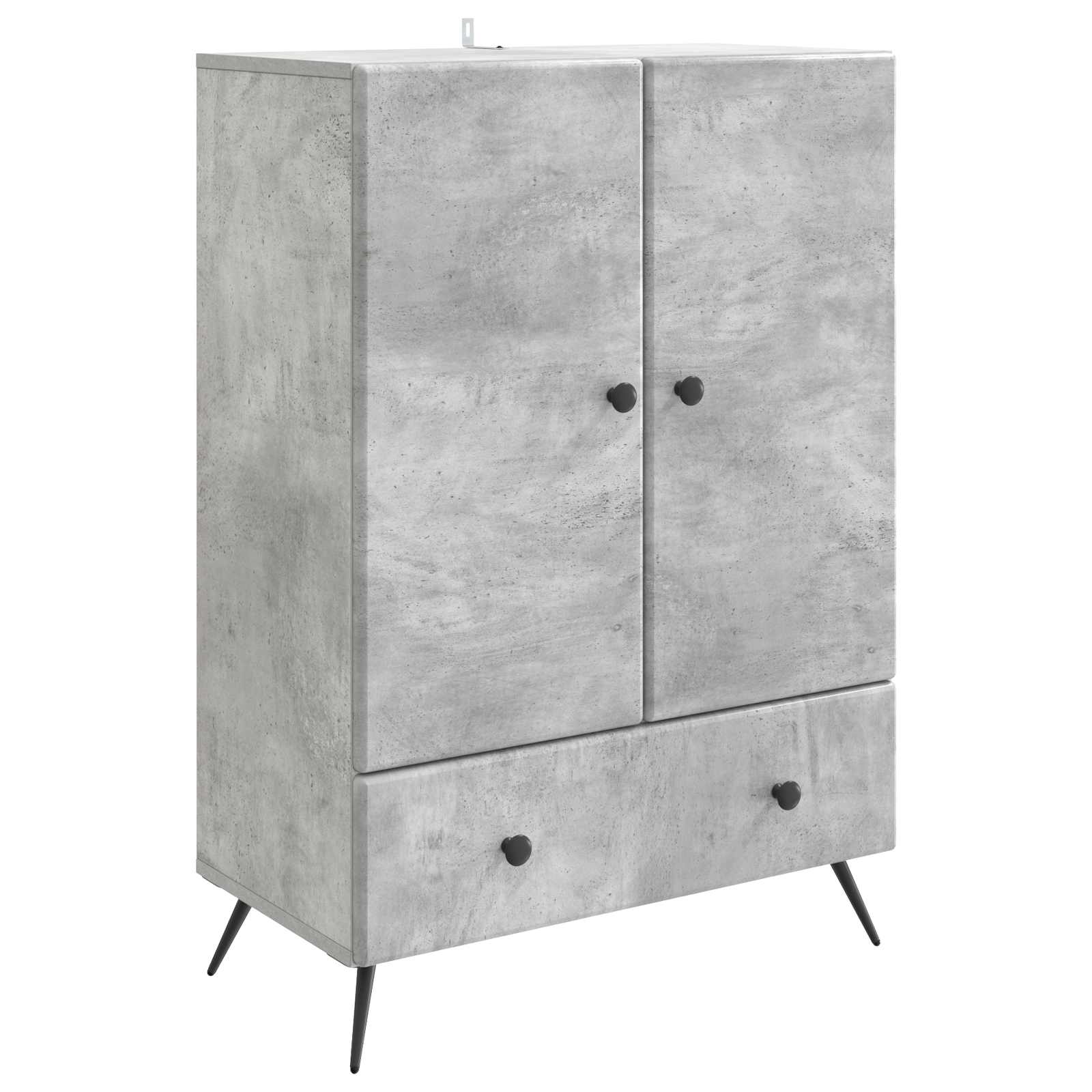Dressoir met lade Betongrijs 66 x 34,5 x 95 cm Bewerkt hout