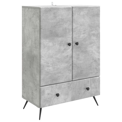 Dressoir met lade Betongrijs 66 x 34,5 x 95 cm Bewerkt hout
