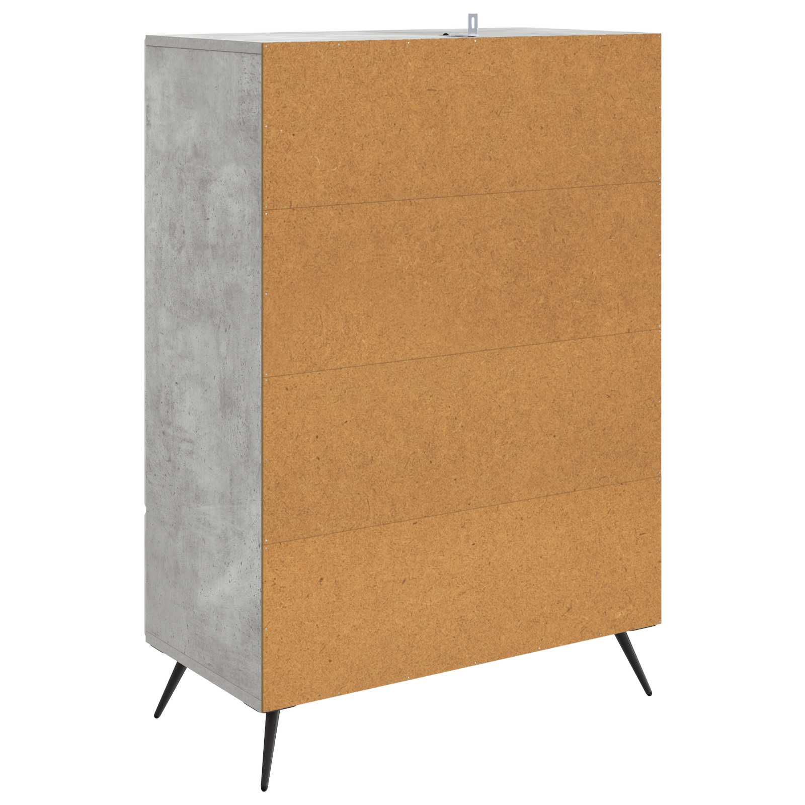 Dressoir met lade Betongrijs 66 x 34,5 x 95 cm Bewerkt hout