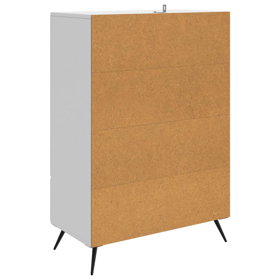 Dressoir met lade Hoogglans Wit 66 x 34,5 x 95 cm Bewerkt hout