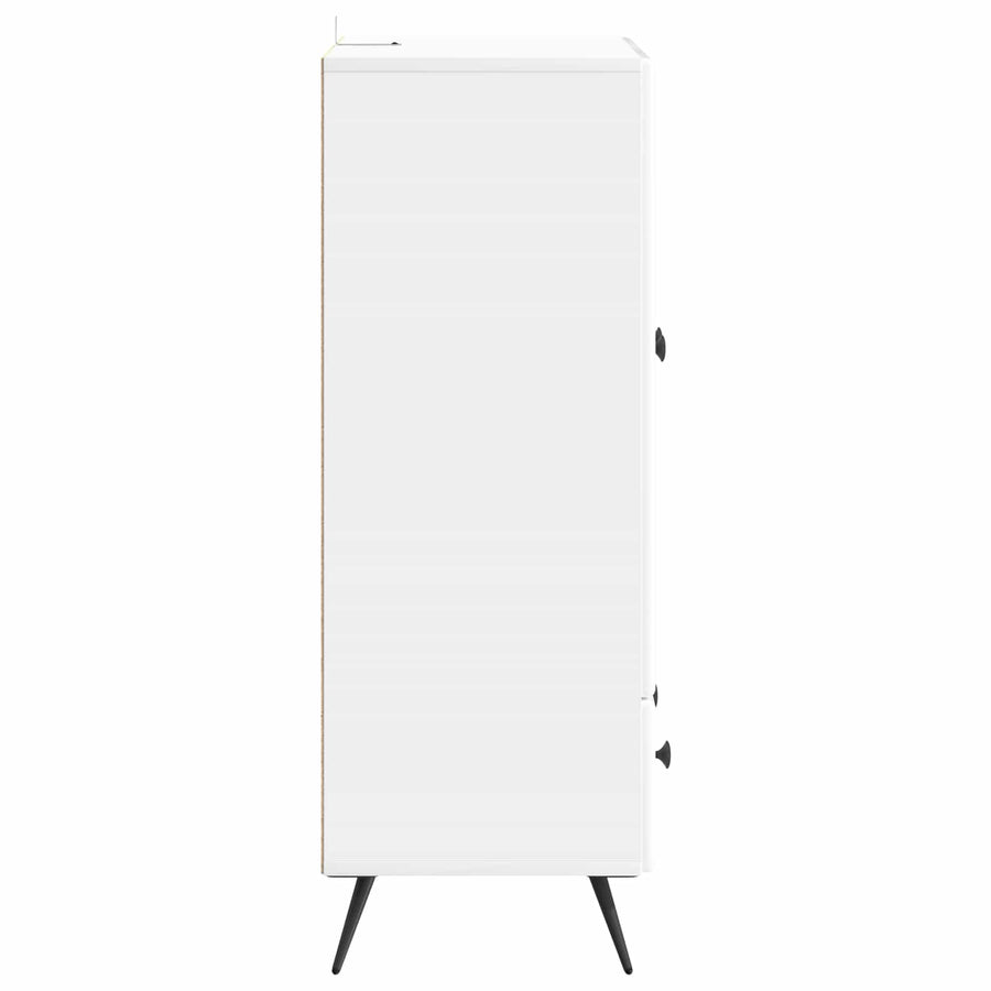 Dressoir met lade Hoogglans Wit 66 x 34,5 x 95 cm Bewerkt hout