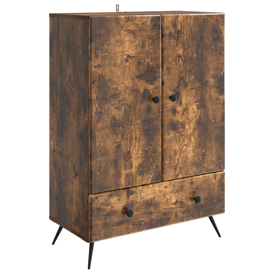 Dressoir met lade Gerookt eiken 66 x 34,5 x 95 cm Bewerkt hout
