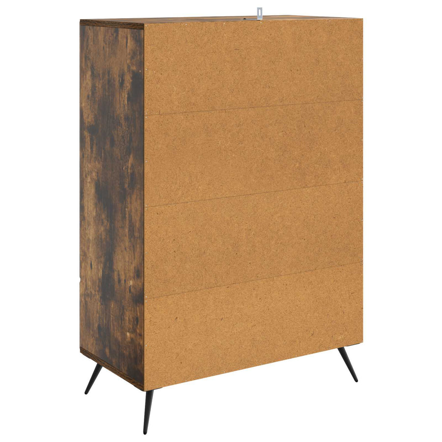 Dressoir met lade Gerookt eiken 66 x 34,5 x 95 cm Bewerkt hout