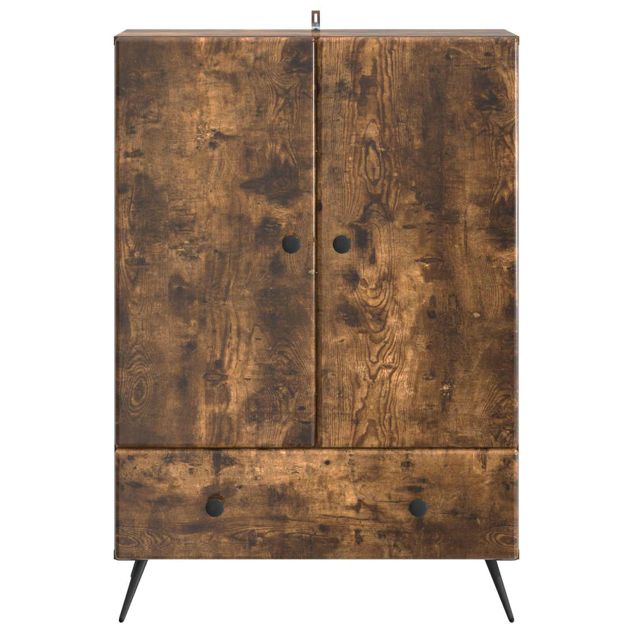 Dressoir met lade Gerookt eiken 66 x 34,5 x 95 cm Bewerkt hout