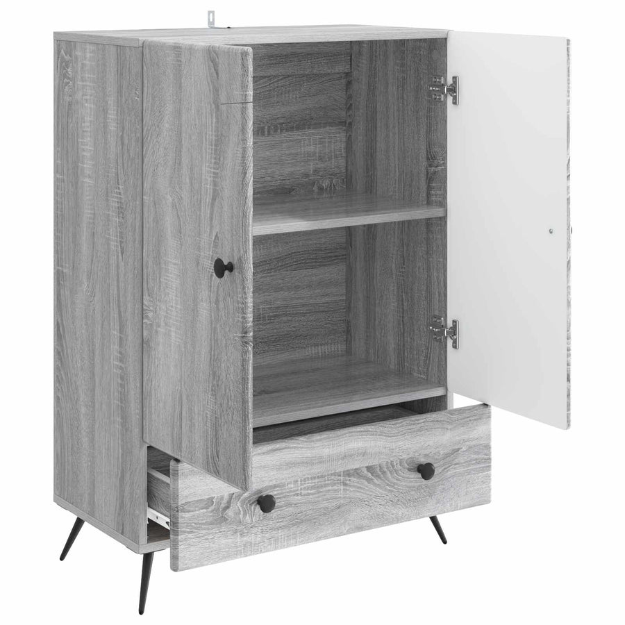 Dressoir met lade Grijs sonoma 66 x 34,5 x 95 cm Bewerkt hout