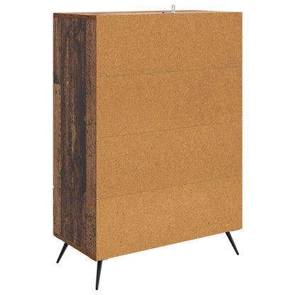 Dressoir met lade Oud hout 66 x 34,5 x 95 cm Bewerkt hout