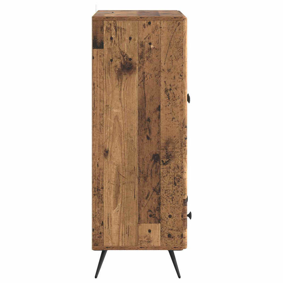 Dressoir met lade Oud hout 66 x 34,5 x 95 cm Bewerkt hout