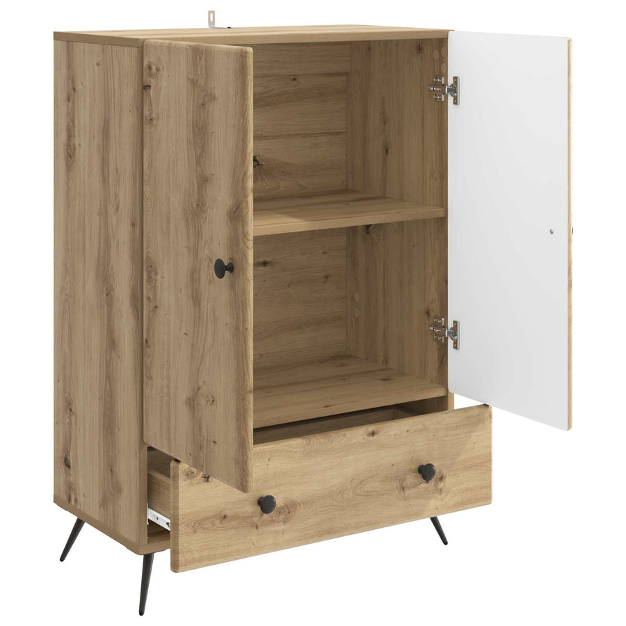 Dressoir Artisanaal eiken 66 x 34,5 x 95 cm Bewerkt hout
