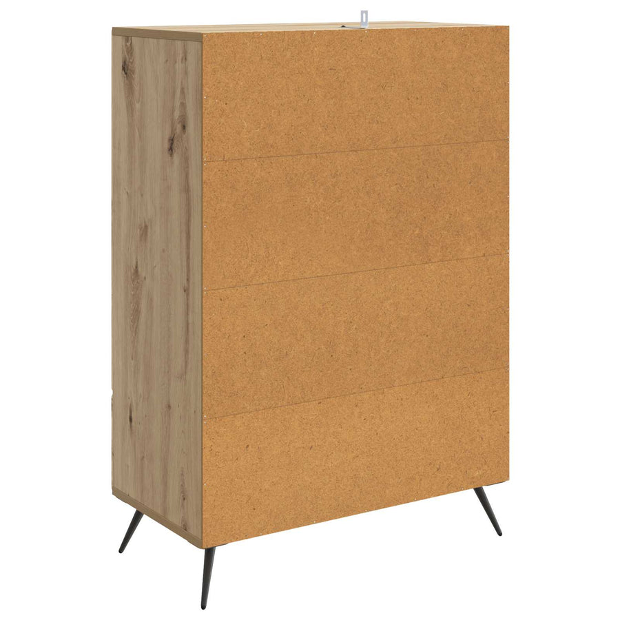 Dressoir Artisanaal eiken 66 x 34,5 x 95 cm Bewerkt hout