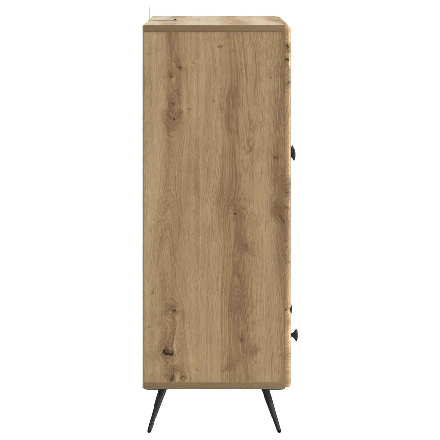 Dressoir Artisanaal eiken 66 x 34,5 x 95 cm Bewerkt hout