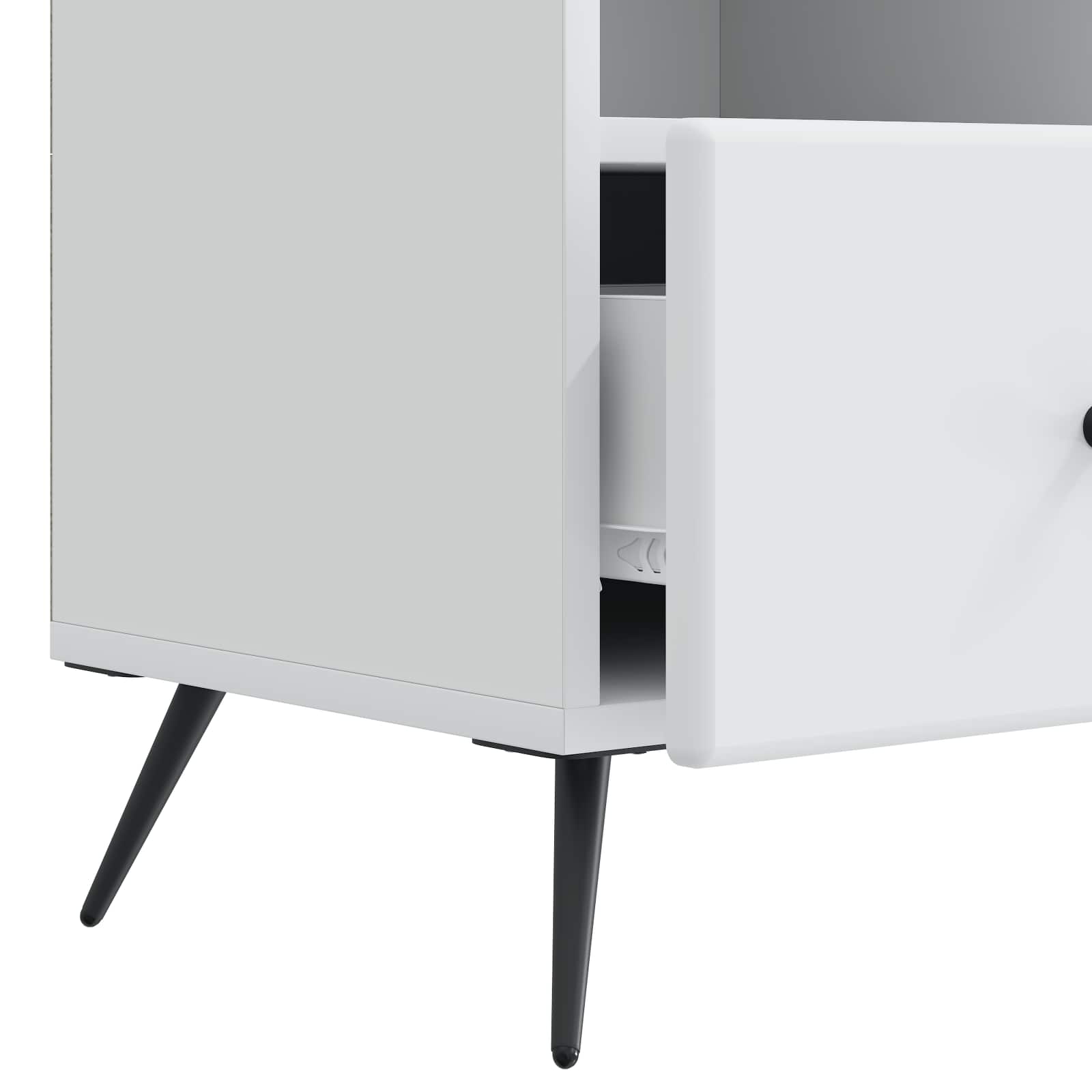 TV-kast met lade Wit 102 x 34,5 x 50 cm Bewerkt hout