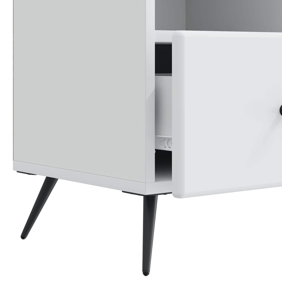 TV-kast met lade Wit 102 x 34,5 x 50 cm Bewerkt hout