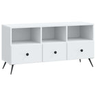 TV-kast wit 102x34.5x50 cm bewerkt hout