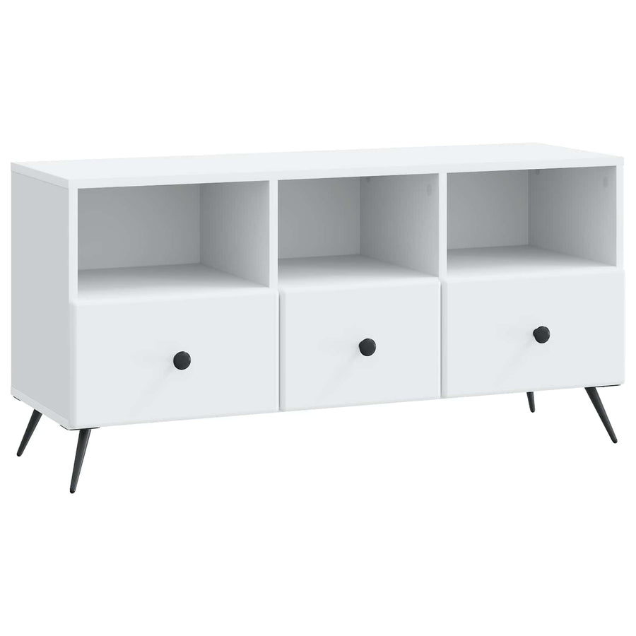 TV-kast met lade Wit 102 x 34,5 x 50 cm Bewerkt hout