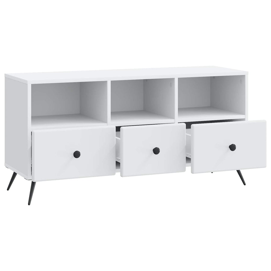 TV-kast met lade Wit 102 x 34,5 x 50 cm Bewerkt hout